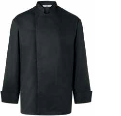Куртка поварская на кнопках, черная, ткань 65% PES, 35% CO, длинный рукав, размер XS, шт в Твери