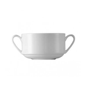 Чашка бульонная «Джейд»;кост.фарф.;350мл;белый в Твери