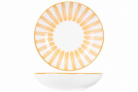 Розетка d 10,3 см h 2,3 см, цвет белый / оранжевый в Твери