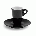 Пара кофейная «Элегант Нэро»;фарфор;70мл;черный в Твери