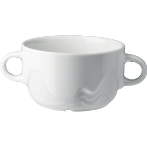 Чашка бульонная «Мелодия»;фарфор;300мл;,H=60,L=150,B=101мм;белый в Твери