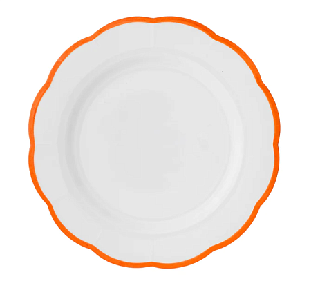 Блюдо круглое, с цветным кантом (оранжевый) Ø 31,5 см в Твери