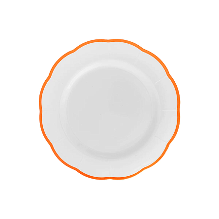 Тарелка мелкая с цветным кантом (оранжевый) Ø 20,9 см в Твери